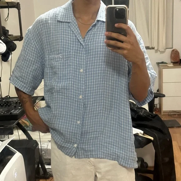 Blue jacquemus button up